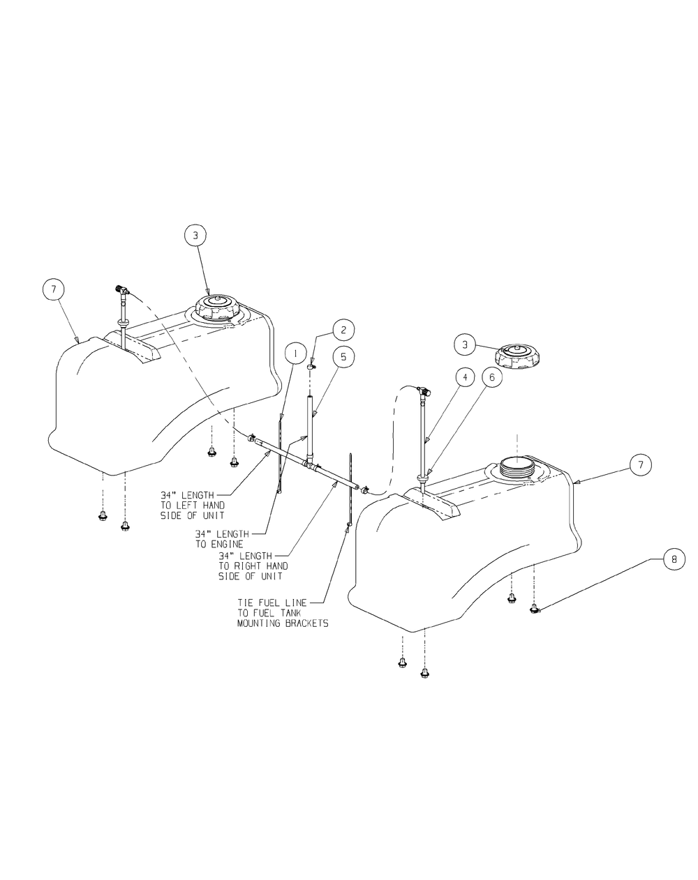 Fuel Tank Assembly (2009) Diagram and Parts List for M48-KH 53AH8CT2050-25HP Cub Cadet Lawn Tractor
